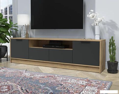 Тумба Интерлиния ТВ Концепт КТ-ТВ4-50 (антрацит/дуб золотой)