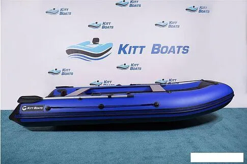 Моторно-гребная лодка KittBoats 430 НДНД (черный/синий)