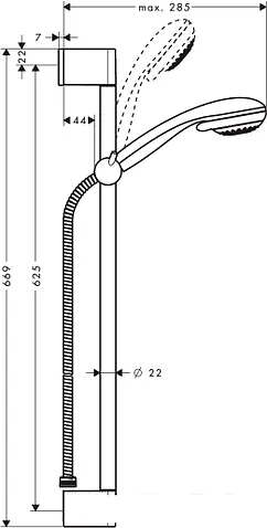 Душевой гарнитур Hansgrohe Crometta 85 (27767000)