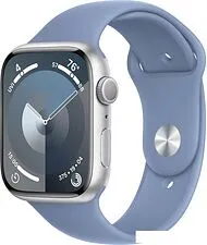 Умные часы Apple Watch Series 9 45 мм (алюминиевый корпус, серебристый/зимний синий, спортивный силиконовый ремешок S/M) Умные часы Apple Watch Series 9 45 мм (алюминиевый корпус, серебристый/зимний синий, спортивный силиконовый ремешок S/M)