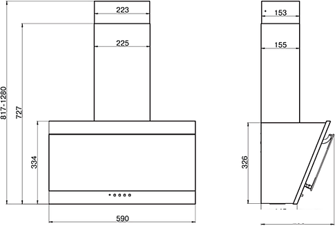 Кухонная вытяжка Elikor Сапфир 60П-430-К3Д (белый/белое стекло)