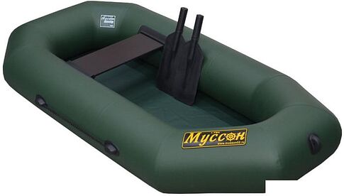 Гребная лодка Муссон S-190 с гребками (зеленый)