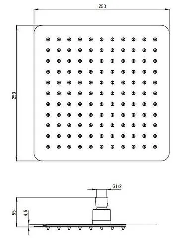 Душевая система  Deante Titanium NAC_D4HT
