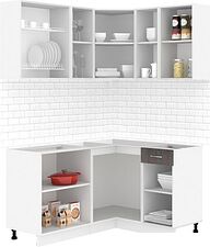 Готовая кухня Кортекс-мебель Корнелия Лира 1.5x1.3 без столешницы (дуб сонома/венге) Готовая кухня Кортекс-мебель Корнелия Лира 1.5x1.3 без столешницы (дуб сонома/венге)