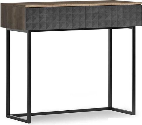 Консольный стол Shtabe Simple 7011 эко (графит/дуб веллингтон/черный)