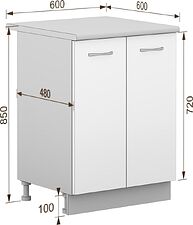 Шкаф напольный Кортекс-мебель Корнелия Лира НШ60р (орех элия/мадрид)