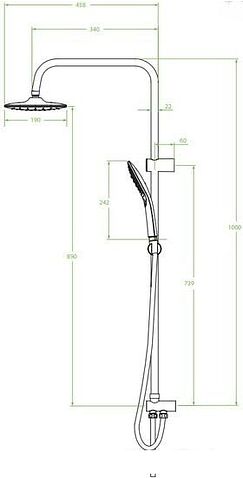 Душевая система Laveo Zorita PLZ 60KX