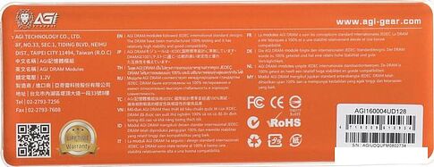Оперативная память AGI UD128 4ГБ DDR3 1600 МГц AGI160004UD128