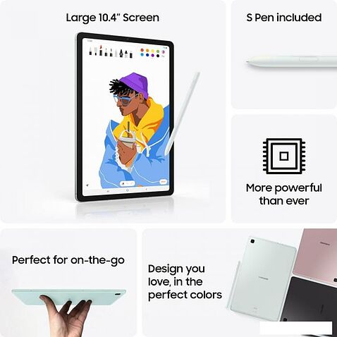 Планшет Samsung Galaxy Tab S6 Lite 2024 Wi-Fi SM-P620 4GB/128GB (мятный)