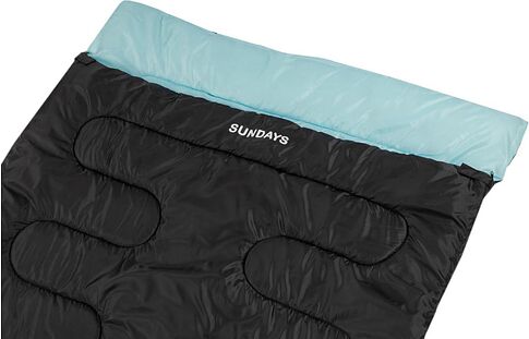 Спальный мешок Sundays ZC-SB017 с двумя подушками (черный/синий)