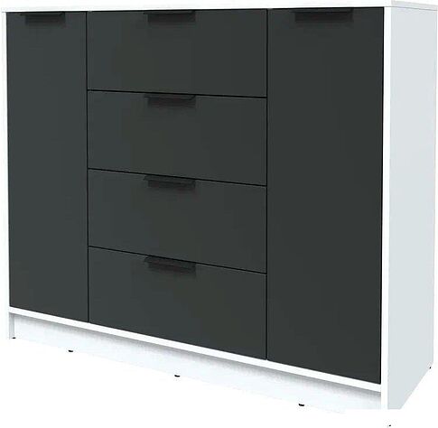 Тумба Интерлиния Концепт КТ-Т120 (антрацит/белый платинум)