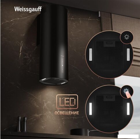 Кухонная вытяжка Weissgauff TUBUS 90 Black Edition (2025)