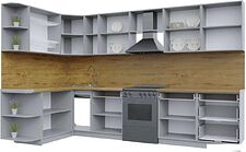 Готовая кухня Интерлиния Берес 1.7x3.3 левая (дуб полярный/дуб английский/кастилло темный)