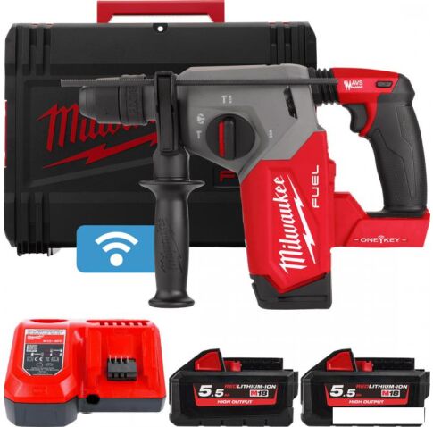 Перфоратор Milwaukee M18 FUEL M18ONEFHX-552X 4933478504 (с 2-мя АКБ, кейс)