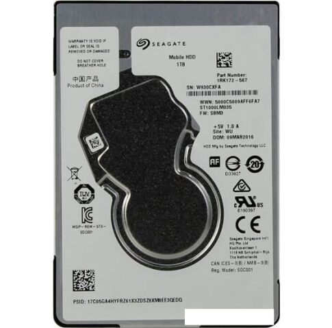 Жесткий диск Seagate Mobile HDD 1TB [ST1000LM035]