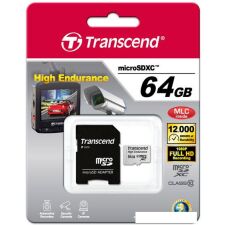 Карта памяти Transcend microSDXC HE (Class 10) UHS-I 64GB + адаптер [TS64GUSDXC10V]