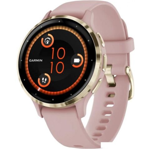 Умные часы Garmin Venu 3S (розовый, с силиконовым ремешком)