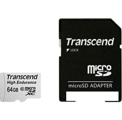 Карта памяти Transcend microSDXC HE (Class 10) UHS-I 64GB + адаптер [TS64GUSDXC10V]