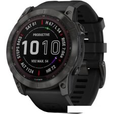 Умные часы Garmin Fenix 7X Sapphire Solar 51 мм (серый карбон/черный)