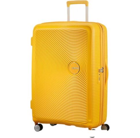 Чемодан-спиннер American Tourister SoundBox Golden Yellow 77 см