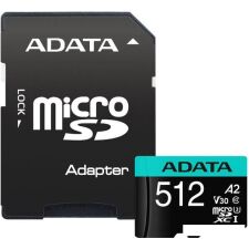 Карта памяти A-Data Premier Pro AUSDX512GUI3V30SA2-RA1 microSDXC 512GB (с адаптером)