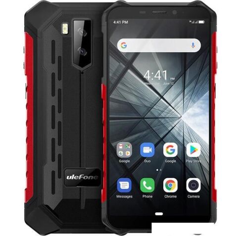 Смартфон Ulefone Armor X3 (черный/красный)