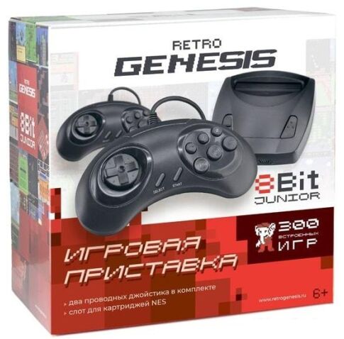 Игровая приставка Retro Genesis 8 Bit Junior (300 игр)