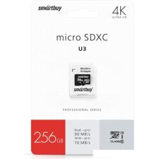 Карта памяти Smart Buy microSDXC SB256GBSDCL10U3-01 256GB