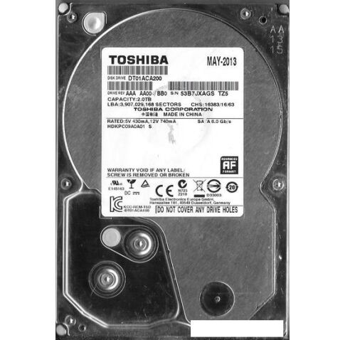 Жесткий диск Toshiba HDKPC09A0A01 2TB