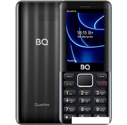 Кнопочный телефон BQ BQ-2453 Quattro (черный)