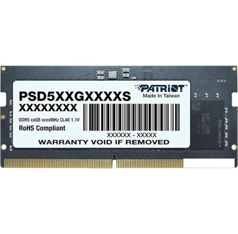 Оперативная память Patriot Signature Line 8ГБ DDR5 5600 МГц PSD58G560041S