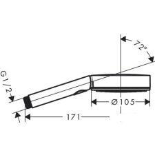 Душевая лейка Hansgrohe Pulsify Select 105 3jet Relaxation 24110670 (черный матовый)