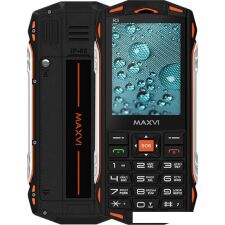 Кнопочный телефон Maxvi R3 (оранжевый)