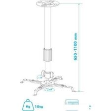 Кронштейн Kromax PROJECTOR-300 (белый)