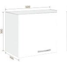 Шкаф навесной Кортекс-мебель Корнелия Лира ВШГ50-1г-360 (дуб сонома)