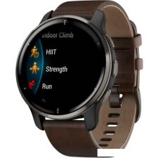 Умные часы Garmin Venu 2 Plus (черный/коричневый)