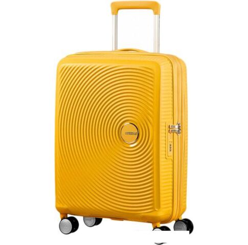 Чемодан-спиннер American Tourister SoundBox Golden Yellow 55 см