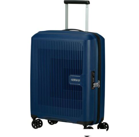 Чемодан-спиннер American Tourister Aerostep Blue 55 см