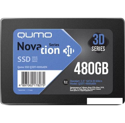 SSD QUMO Novation 3D 480GB Q3DT-480GAEN