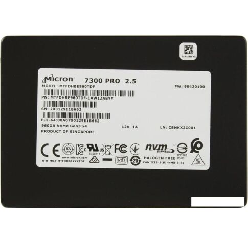 SSD Micron 7300 Pro 3.84TB MTFDHBE3T8TDF-1AW1ZABYY