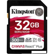 Карта памяти Kingston Canvas React Plus SDHC 32GB