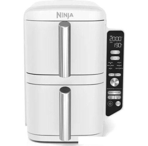 Аэрофритюрница Ninja Double Stack XL 2-Drawer Air Fryer 9.5L Wit SL400EUWH