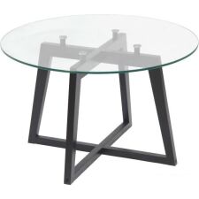 Журнальный столик Мебелик Рилле 445 (венге/стекло прозрачное круг)