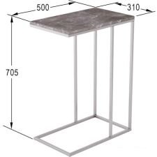 Приставной столик Калифорния мебель Агами (серый мрамор)
