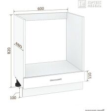 Шкаф напольный Кортекс-мебель Корнелия Лира НШ60д без столешницы (венге)