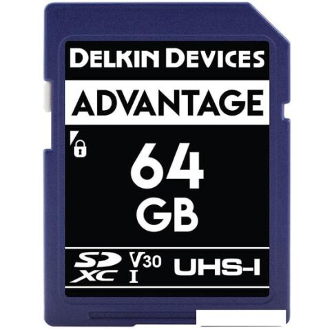 Карта памяти Delkin Devices SDXC Advantage UHS-I 64GB