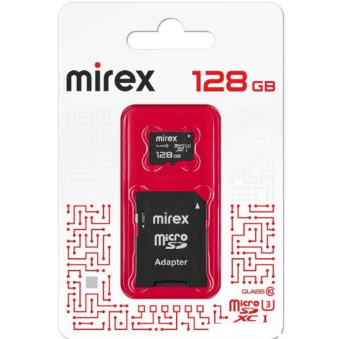 Карта памяти Mirex microSDXC 13613-AD3UH128 128GB (с адаптером)