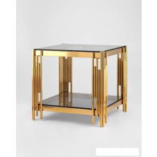 Журнальный столик Stool Group Гэтсби 55x55 EET-027-TG-1 (стекло smoke/сталь золото)