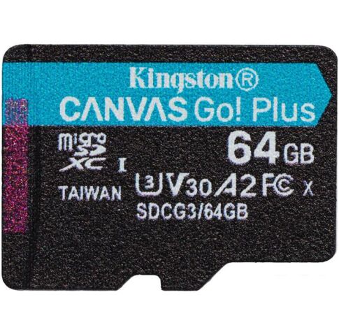 Карта памяти Kingston Canvas Go! Plus microSDXC 64GB