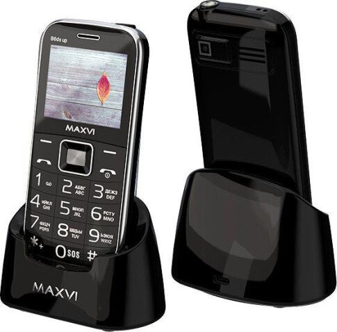 Кнопочный телефон Maxvi B6ds up (черный)